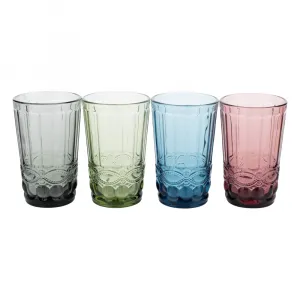 Poháre na vodu, set 4 ks, 350 ml, farebné vintage, SAVOY TYP 1