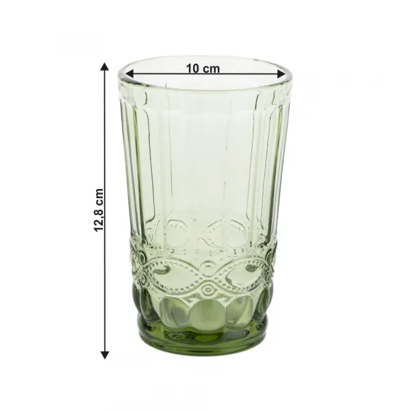 Poháre na vodu, set 4 ks, 350 ml, farebné vintage, SAVOY TYP 1