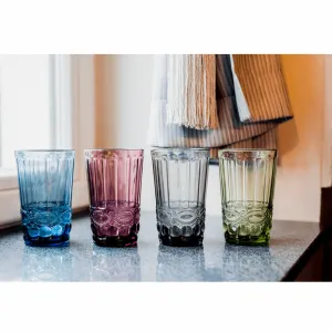 Poháre na vodu, set 4 ks, 350 ml, farebné vintage, SAVOY TYP 1