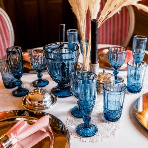 Poháre na vodu, set 4 ks, 350 ml, farebné vintage, SAVOY TYP 1