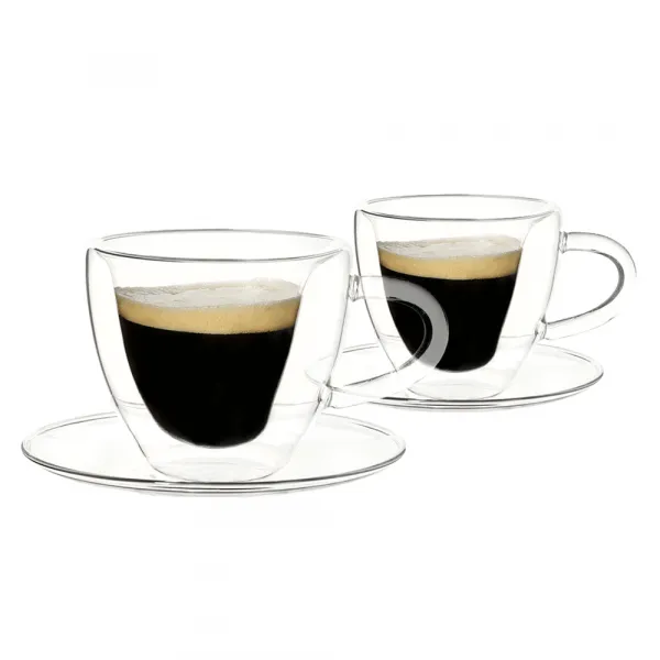 Termo poháre, set 2 ks, šálka Heart s podšálkami, v tvare srdca, 150 ml, HOTCOOL TYP 5