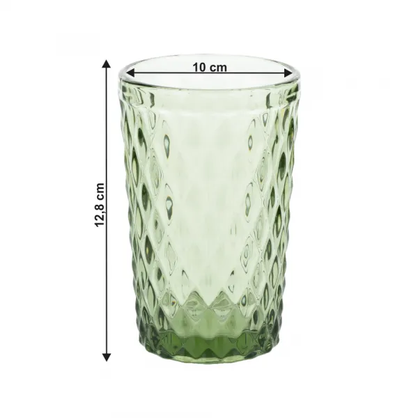 Poháre na vodu, set 4 ks, 350 ml, farebné, retro, VERITAS TYP 1