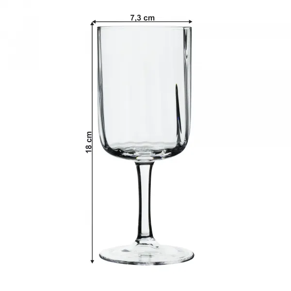 Poháre na víno, set 6 ks, 370 ml, číra, GRANITY TYP 2