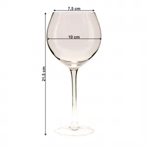 Poháre na víno, set 6 ks, 500 ml, dymová svetlohnedá, LILO TYP 1