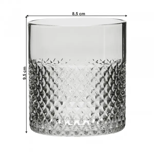 Poháre na whisky/vodu, set 6 ks, 200 ml, dymové sklo, AVEIRO TYP 1