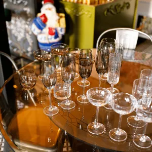 Poháre na šampanské, set 6 ks, 280 ml, dymová svetlosivá, LILO TYP 2