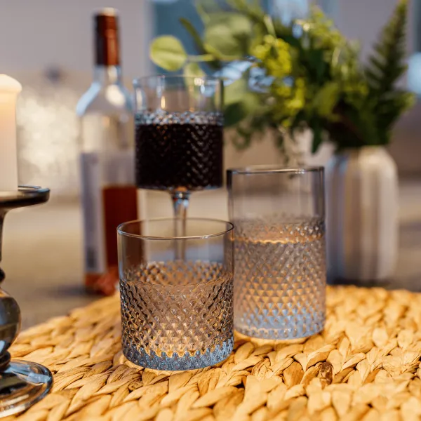 Poháre na whisky/vodu, set 6 ks, 200 ml, dymové sklo, AVEIRO TYP 1