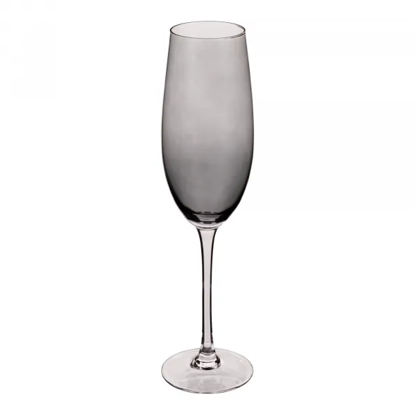 Poháre na šampanské, set 6 ks, 280 ml, dymová svetlosivá, LILO TYP 2