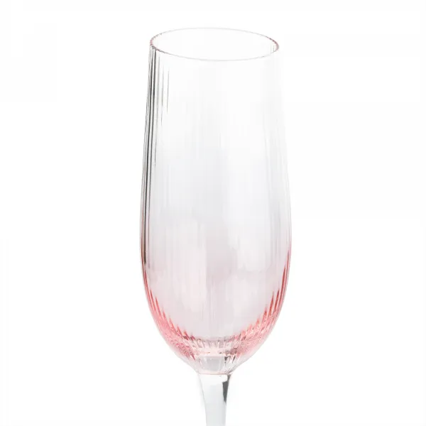 Poháre na šampanské, set 6 ks, 280 ml, ružová, CELESTE TYP 1