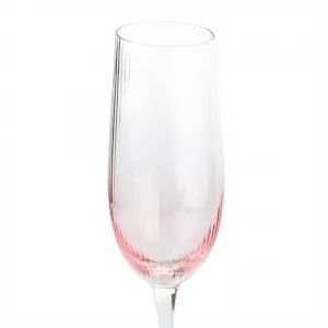 Poháre na šampanské, set 6 ks, 280 ml, ružová, CELESTE TYP 1