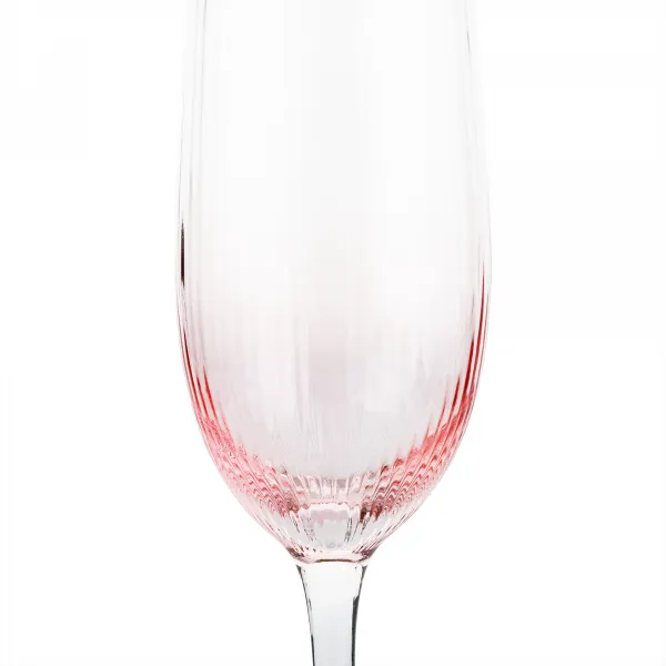 Poháre na šampanské, set 6 ks, 280 ml, ružová, CELESTE TYP 1