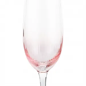 Poháre na šampanské, set 6 ks, 280 ml, ružová, CELESTE TYP 1