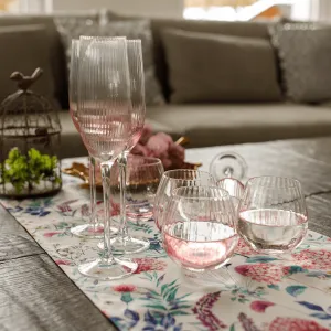 Poháre na vodu, set 6 ks, 350 ml, ružová, CELESTE TYP 2
