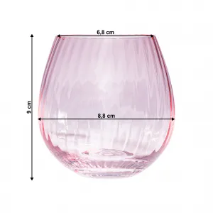 Poháre na vodu, set 6 ks, 350 ml, ružová, CELESTE TYP 2