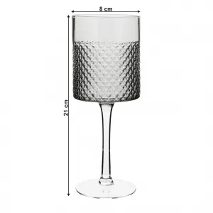 Poháre na víno, set 6 ks, 410 ml, dymové sklo, AVEIRO TYP 2
