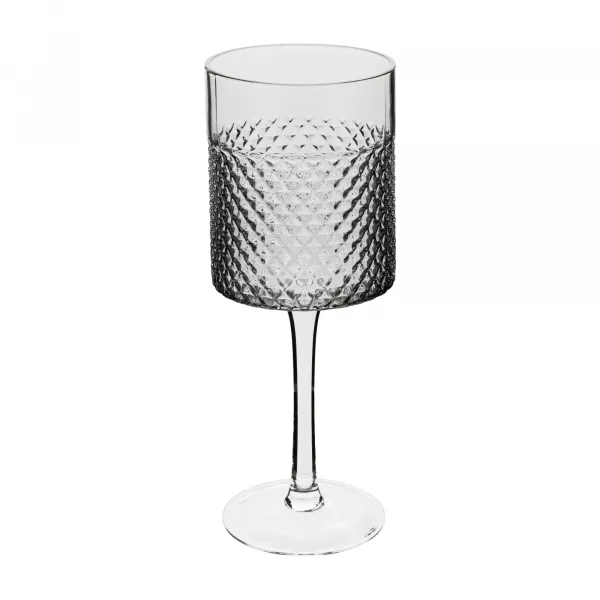 Poháre na víno, set 6 ks, 410 ml, dymové sklo, AVEIRO TYP 2