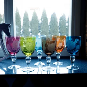 Poháre na víno, set 6 ks, 500 ml, mix farieb, GAIRA TYP 1