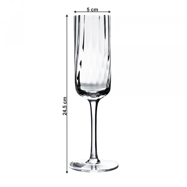 Poháre na šampanské, set 6 ks, 220 ml, číra, GRANITY TYP 1