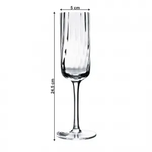 Poháre na šampanské, set 6 ks, 220 ml, číra, GRANITY TYP 1