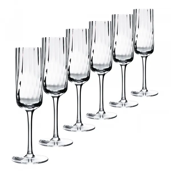 Poháre na šampanské, set 6 ks, 220 ml, číra, GRANITY TYP 1