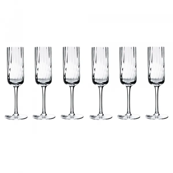 Poháre na šampanské, set 6 ks, 220 ml, číra, GRANITY TYP 1
