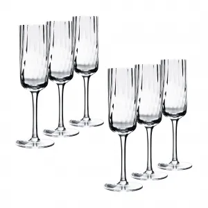 Poháre na šampanské, set 6 ks, 220 ml, číra, GRANITY TYP 1