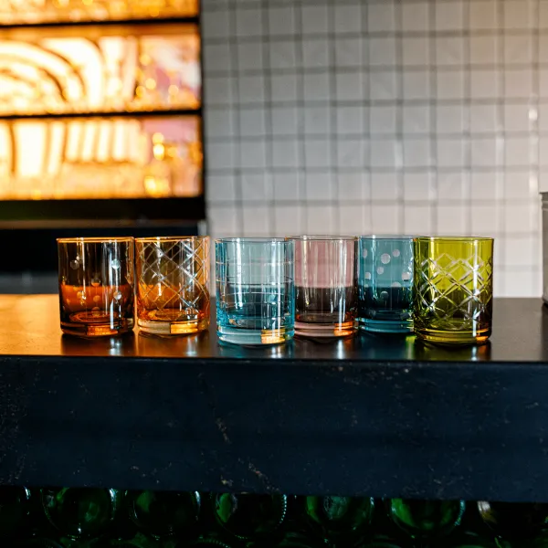 Poháre na vodu, set 6 ks, 390 ml, mix farieb, GAIRA TYP 4
