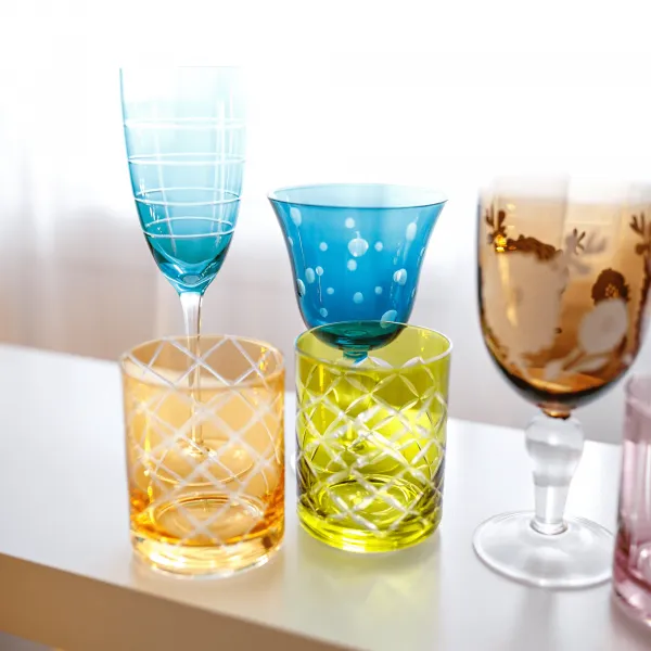 Poháre na vodu, set 6 ks, 390 ml, mix farieb, GAIRA TYP 4