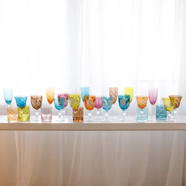 Poháre na vodu, set 6 ks, 390 ml, mix farieb, GAIRA TYP 4
