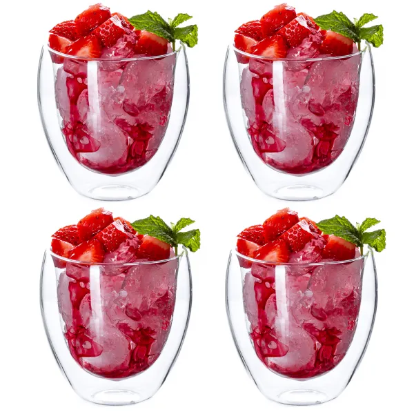 Termo poháre, set 4 ks, na vodu, 250 ml, HOTCOLD TYP 9