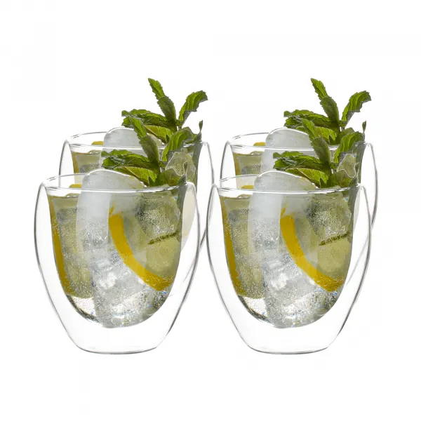 Termo poháre, set 4 ks, na vodu, 250 ml, HOTCOLD TYP 9