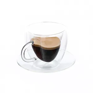Termo poháre, set 2 ks, šálka Heart s podšálkami, v tvare srdca, 250 ml, HOTCOLDER TYP 29