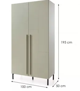 Meblar  Šatníková skriňa SERGIO SE2 | zelená