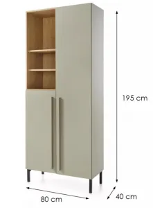 Meblar  Šatníková skriňa SERGIO SE3 | zelená