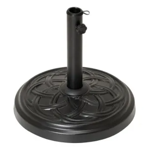 Podstavec na slnečník, okrúhly, 15 kg, čierny