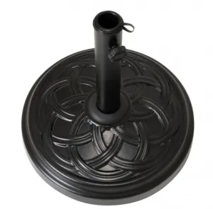 Podstavec na slnečník, okrúhly, 15 kg, čierny