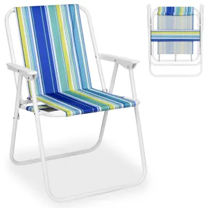 Skladacia turistická stolička Alan Marine Stripes