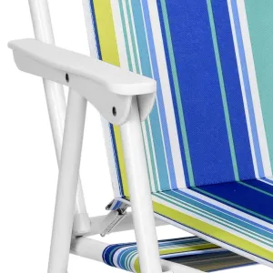 Skladacia turistická stolička Alan Marine Stripes