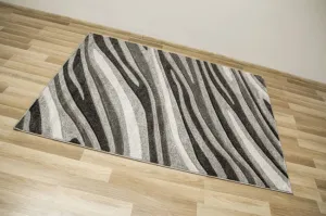 Koberec Amelia C012B vlny, sivý / čierny