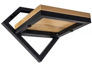 TZB Nástěnný květinový stojan DORON černý/dub craft