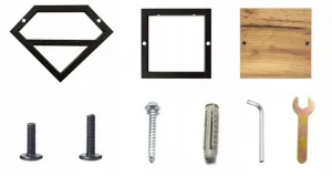 TZB Nástěnný květinový stojan DORON černý/dub craft