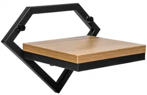 TZB Nástěnný květinový stojan DORON černý/dub craft