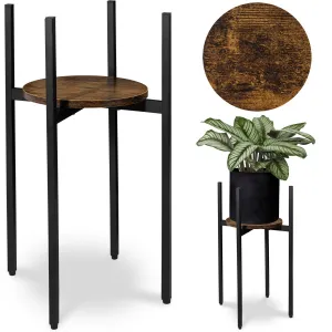 TZB Stojan na květiny TORRE RUSTIC 60 cm hnědý/černý