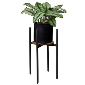 TZB Stojan na květiny TORRE RUSTIC 60 cm hnědý/černý