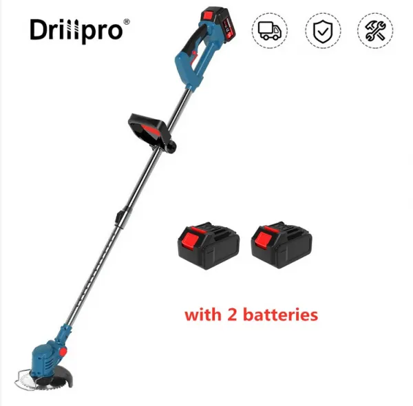 DrillPro Super ľahký Teleskopický aku krovinorez strunová kosačka vyžínač vhodný pre batériu MAKITA 18V Batéria: Bez batéria
