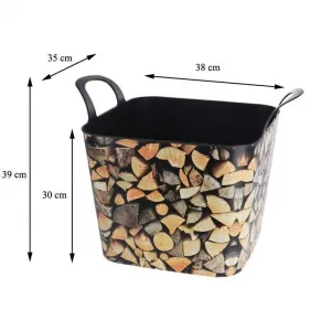 Plastový kôš Wood 36 l, 53 x 40 x 38 cm