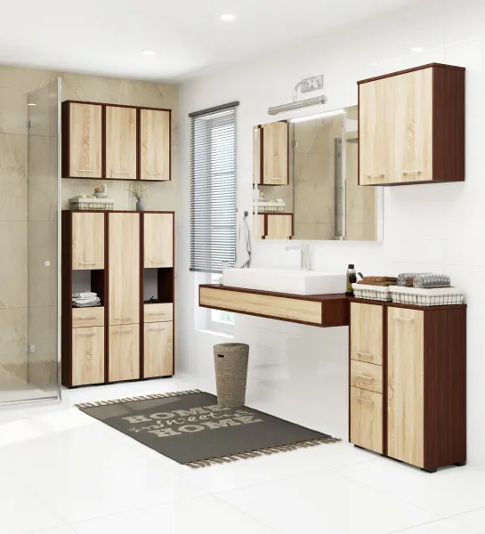 Ak furniture Kúpeľňová skrinka Fin I 30 cm venge/sonoma