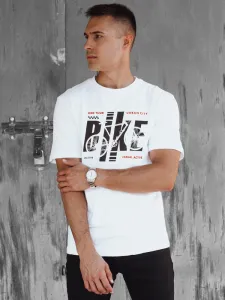 Trendy tričko s krátkym rukávom pre pánov biele