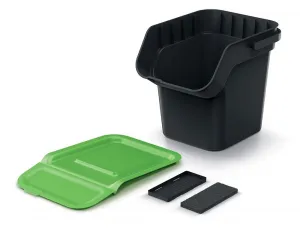 Prosperplast Sada 3 odpadkových košov KADDI s filtrom 3 x 20 L čierna