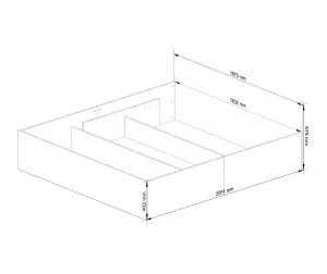 Ak furniture Posteľ CLP 180x200 cm dvojlôžko s roštom biela
